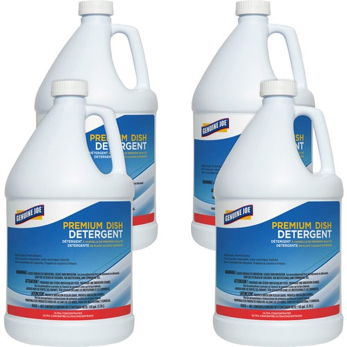 GJO99678 Genuine Joe Premium Blue Liquid Manual Dish Washing Detergent, Gallon — FREE SHIPPING*