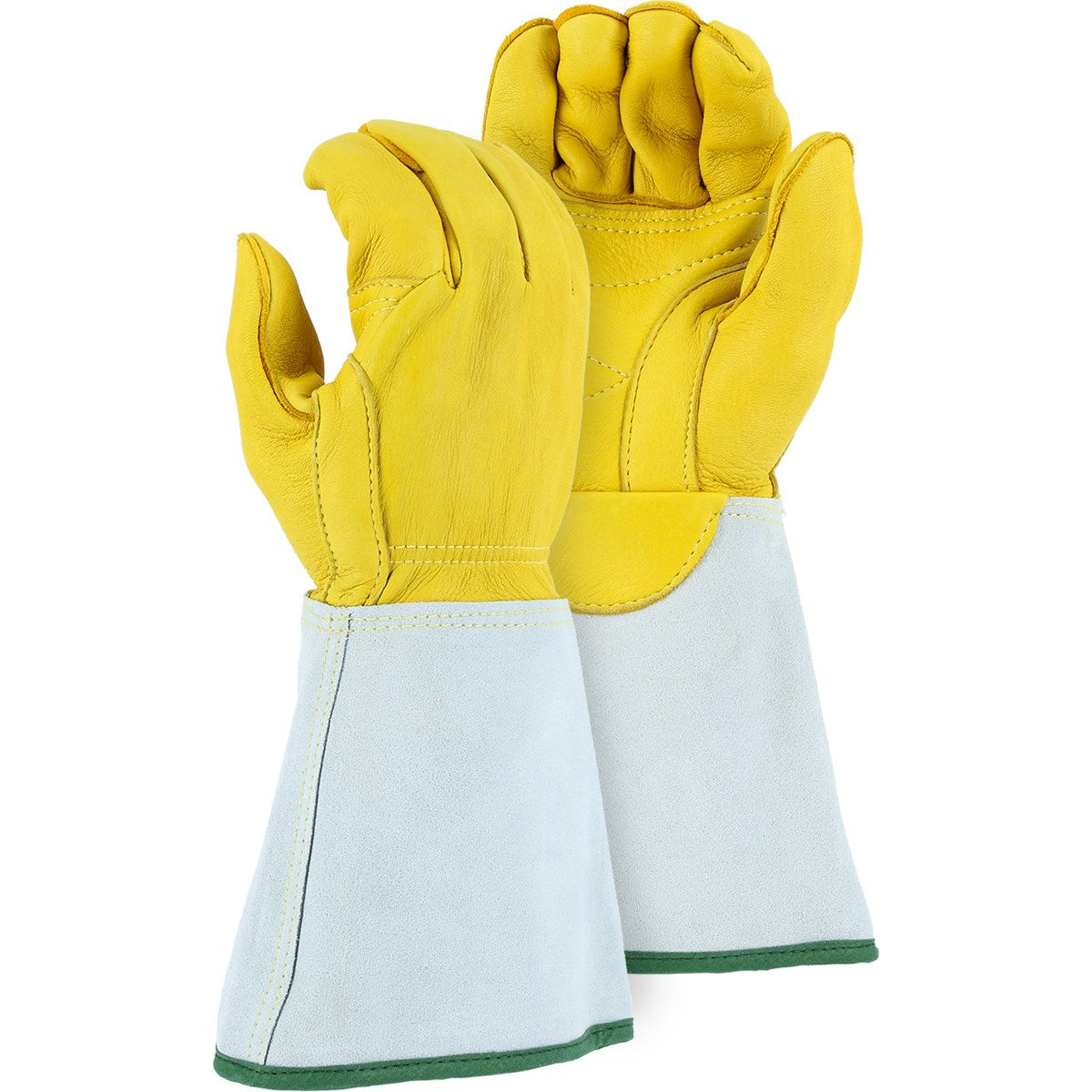 1516E Majestic Lineman’s Gauntlet Glove with Welted Fingertips — 12 Pairs or 72 Pairs — FREE SHIPPING*