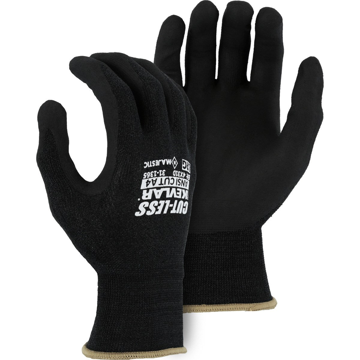 31-1365 Majestic Micro Foam Nitrile Palm Dipped with Kevlar® — 12 Pairs or 120 Pairs — FREE SHIPPING*