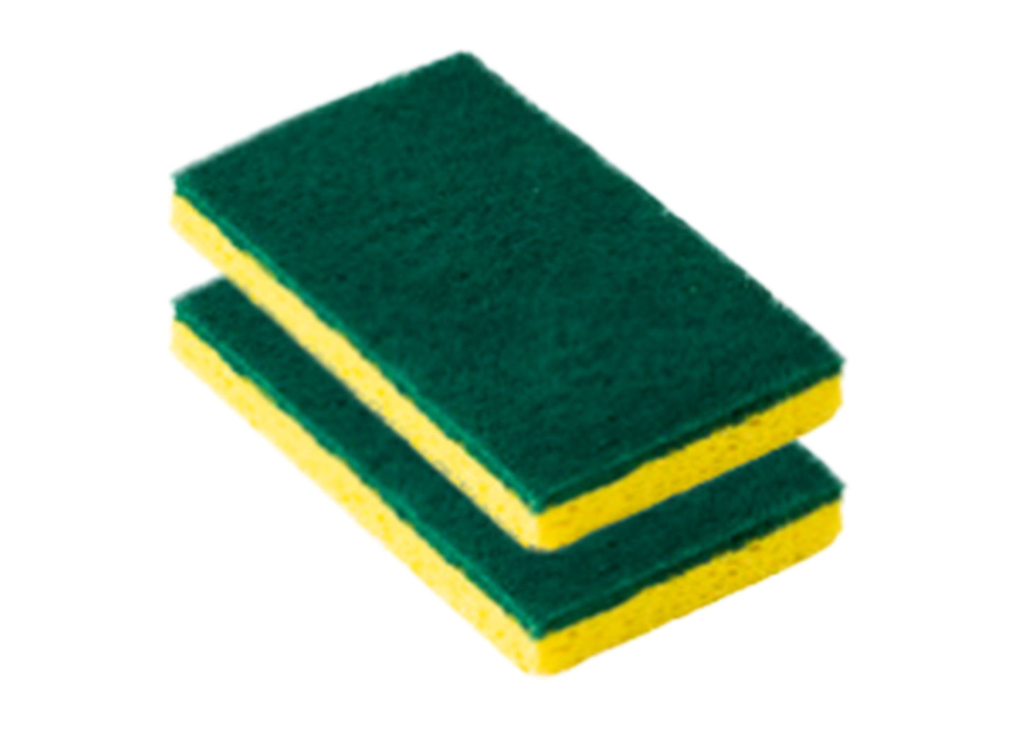 Performance Plus™ Anti-microbial Treated Scrubber Sponge, Medium Duty, 6" x 3 3/8, Yellow/Green, Individually Wrapped - 20/cs