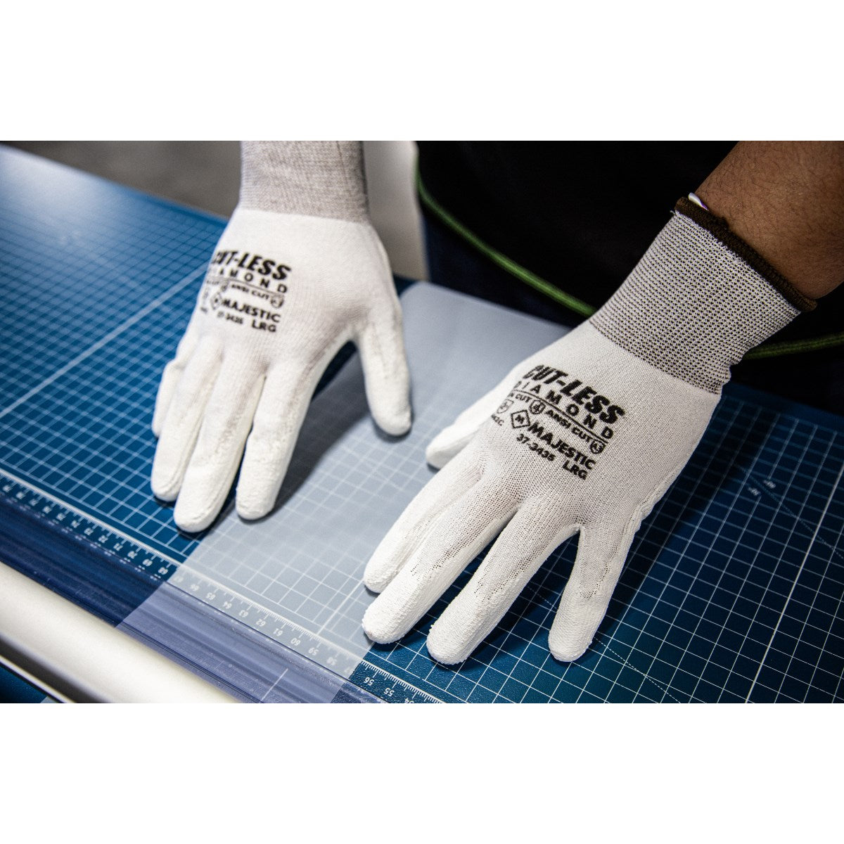 37-3435 Majestic Cut-Less Diamond® Knit Glove w Polyurethane Palm — 12 Pairs or 120 Pairs — FREE SHIPPING*