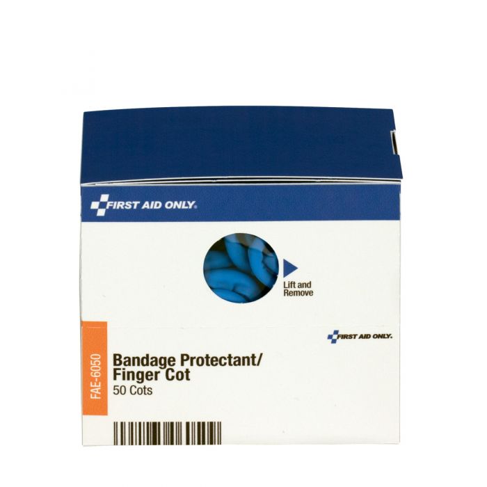 FAE-6050 SmartCompliance First Aid Kit Refill, Finger Cots, Blue, Nitrile - 50/bx