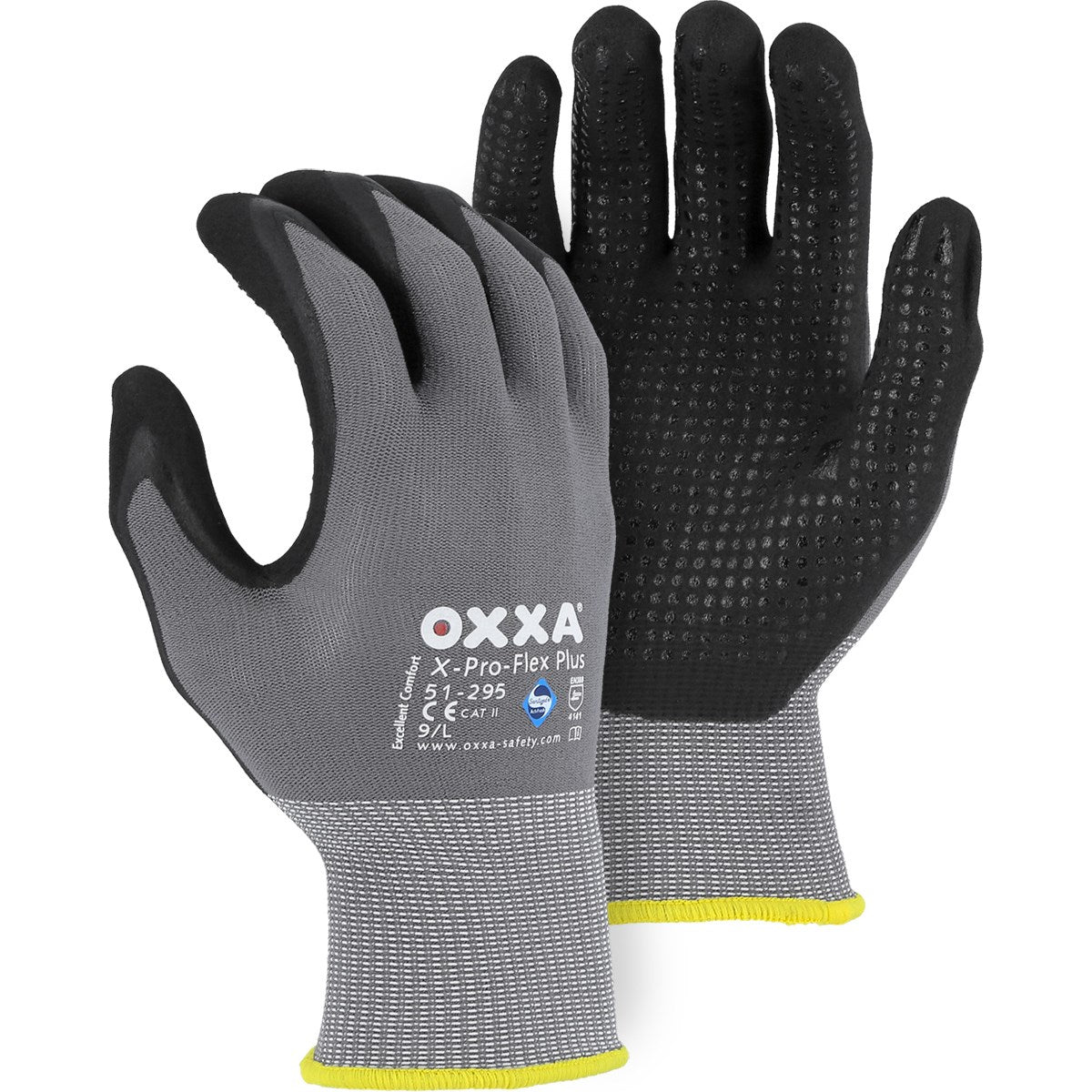 51-295 Majestic OXXA® Superior Micro Foam Nitrile Palm on Nylon — 12 Pairs or 144 Pairs — FREE SHIPPING*