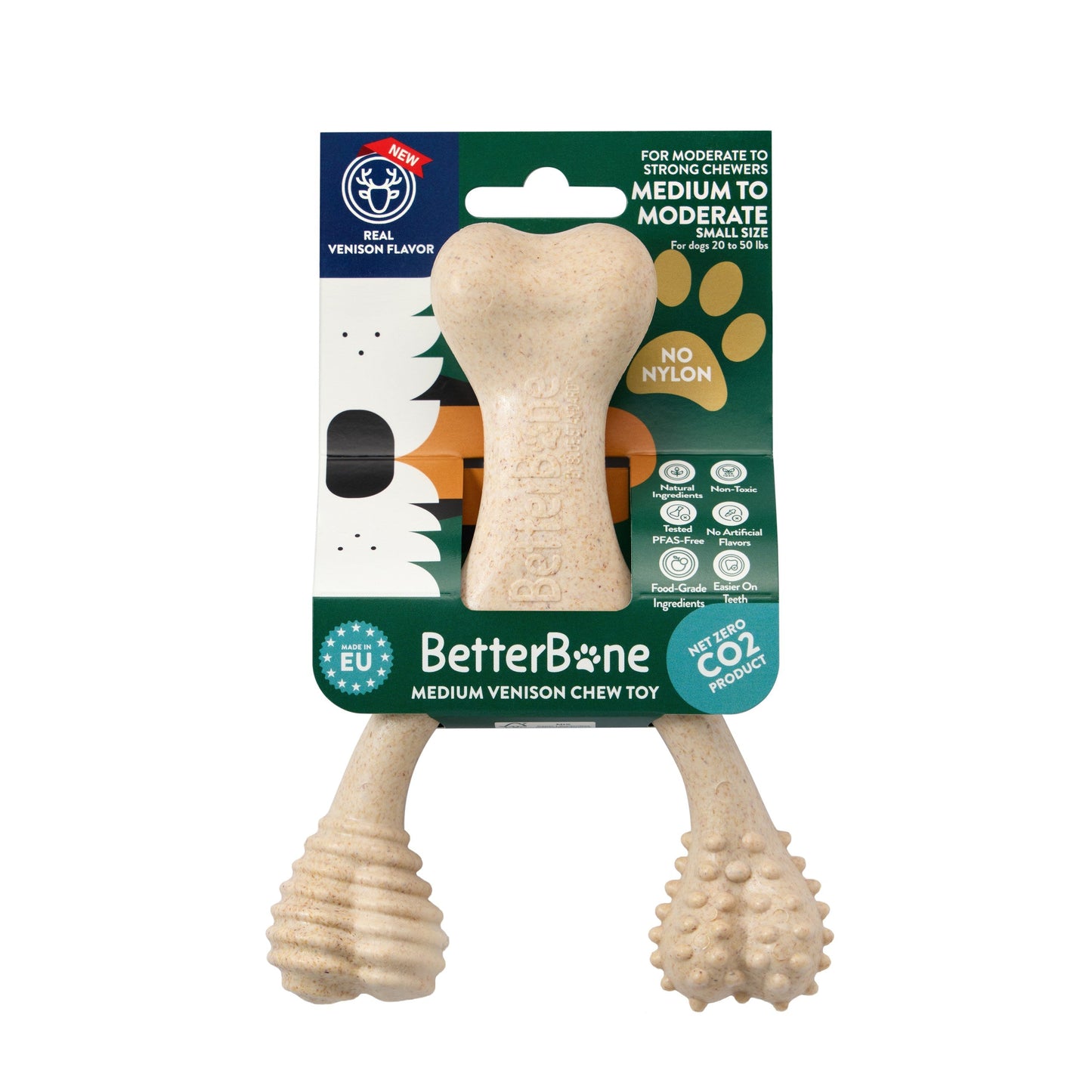 BetterBone MEDIUM Durability CHEW TOY: Perfect Chew for Everyday Chewers | Natural Ingredients, Eco-Friendly, Non-Toxic