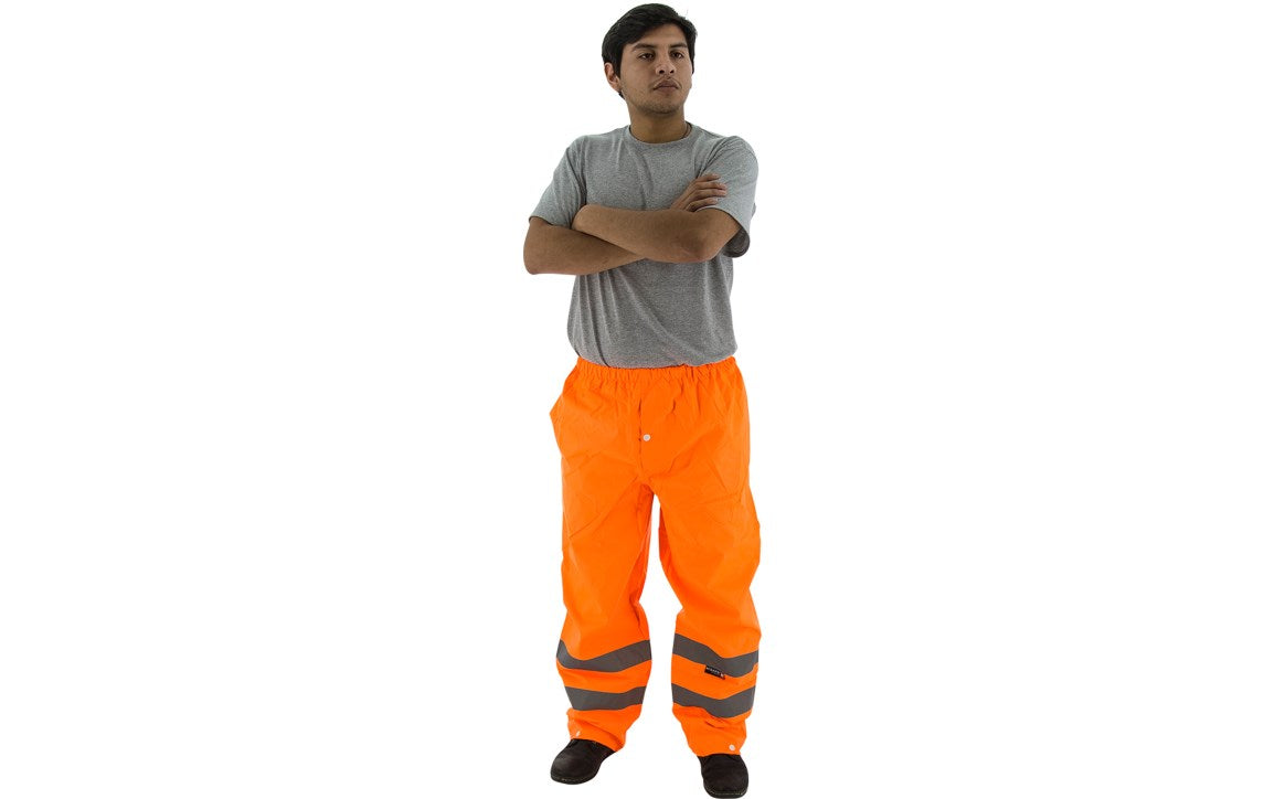 75-2351 Majestic Hi-Viz Waterproof Rain Pants, ANSI E — 1 Each or 20 Each — FREE SHIPPING*