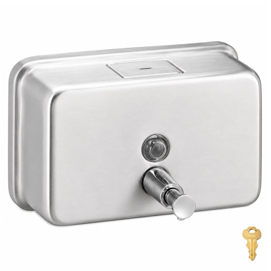 Stainless Steel Vertical or Horizontal Bulk Refillable LIQUID or LOTION Soap Dispenser, Manual Operation — FREE SHIPPING*