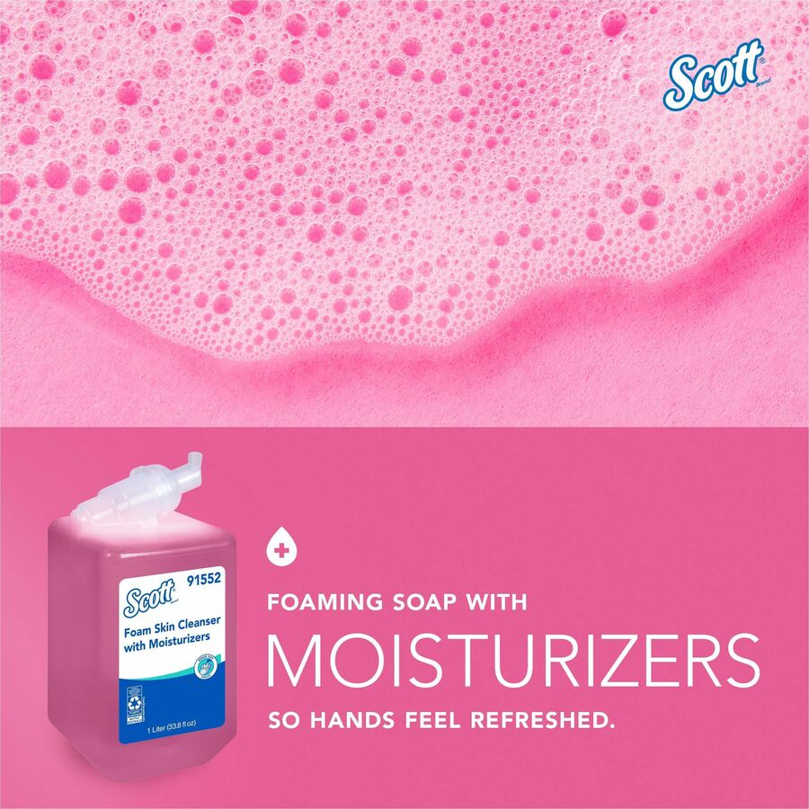 Scott® FOAM Skin Cleanser w/Moisturizers, Cassette Refill for Scott® or Kimberly Clark Manual Skin Care Dispensers - 6/cs