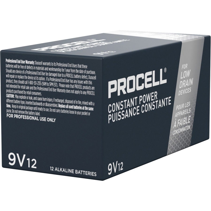 Procell by Duracell 9-Volt Alkaline Batteries, 12 per box, 6 boxes per case — FREE SHIPPING*