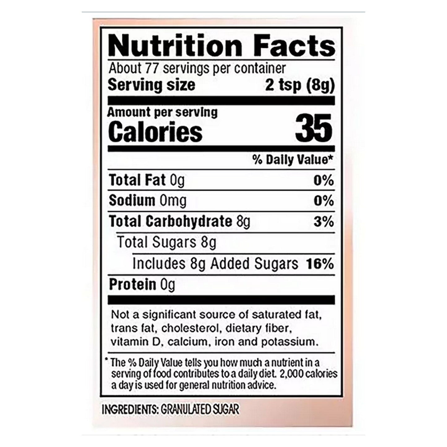 N'Joy Pure Sugar, 22 oz Canister - 8/cs