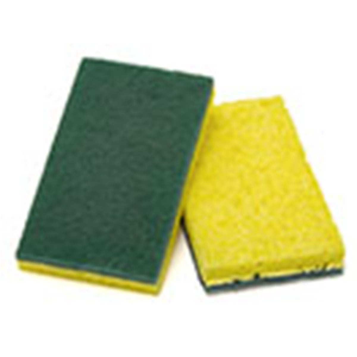 ACS Medium Duty Scrub Sponge, 6” x 3 3/8”, Green/Yellow, 5/pk - 8 pk/cs
