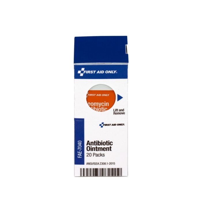 FAE-7040 SmartCompliance First Aid Kit Refill, Antibiotic Ointment, 0.9g Packet - 20/bx