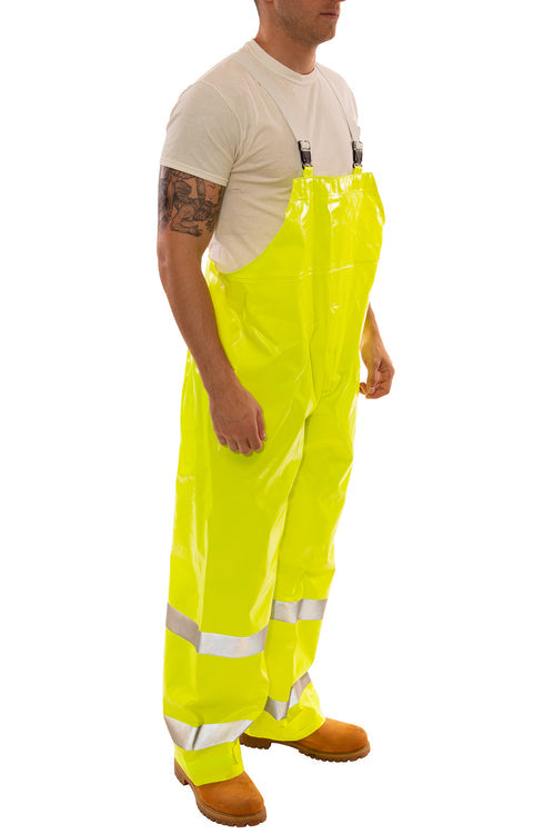 O53122 Tingley Comfort-Brite® FR (Flame Resistant) Rain Overalls, Lime — FREE SHIPPING*