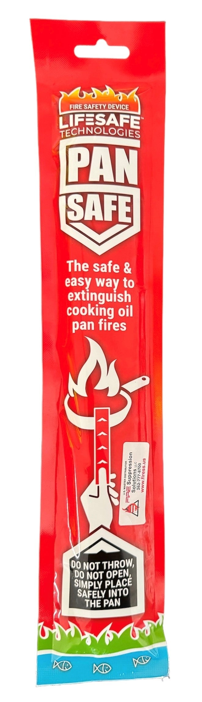 PanSafe Fire Safety Device, The Safe & Easy Way to Extinguish Cooking Oil Pan Fires