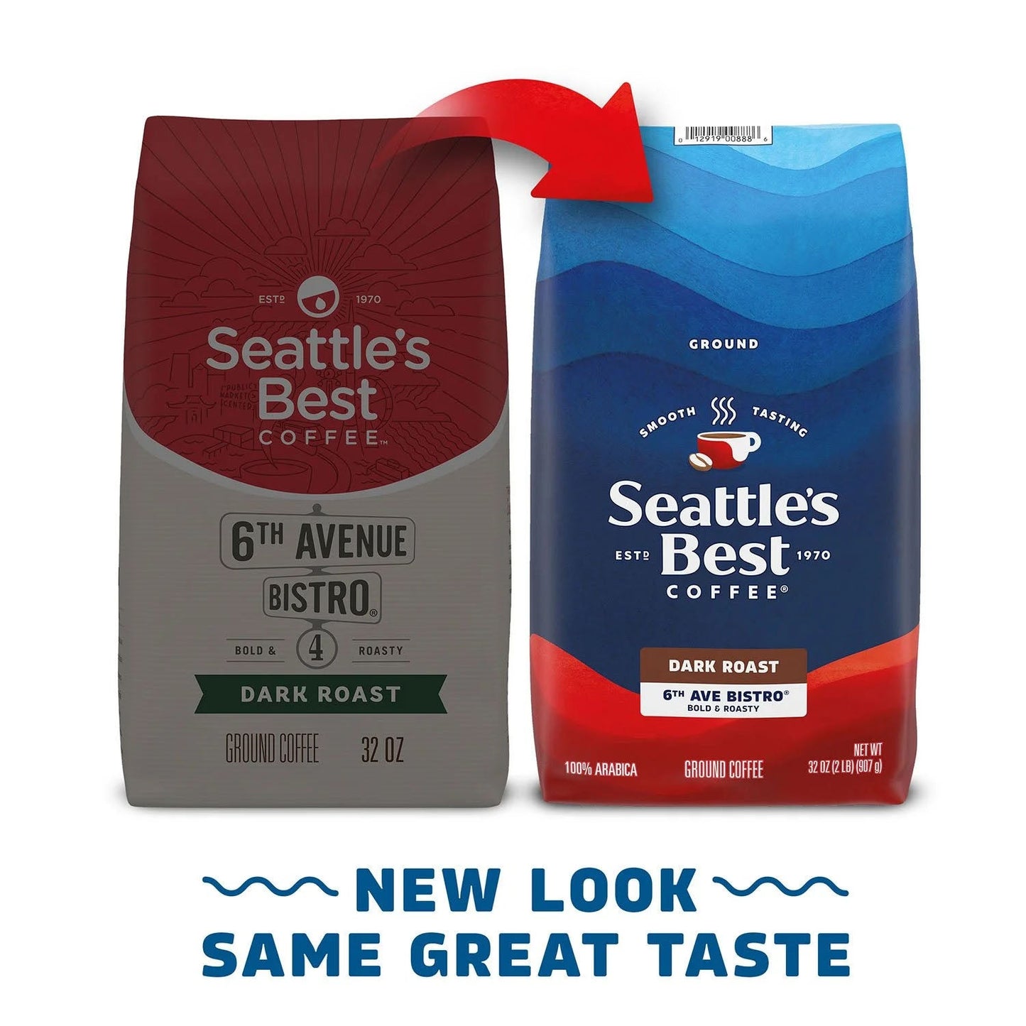 Seattle's Best Coffee, 6th Avenue Bistro Ground Coffee, Dark Roast - 32 oz Bag