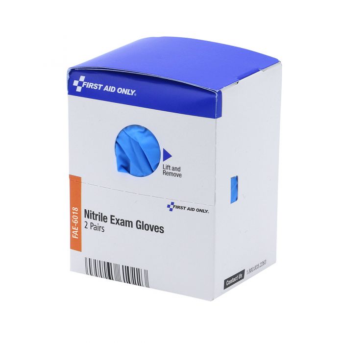 FAE-6018 SmartCompliance First Aid Kit Refill, Nitrile Lightweight Gloves, One Size - 2 pr/bx