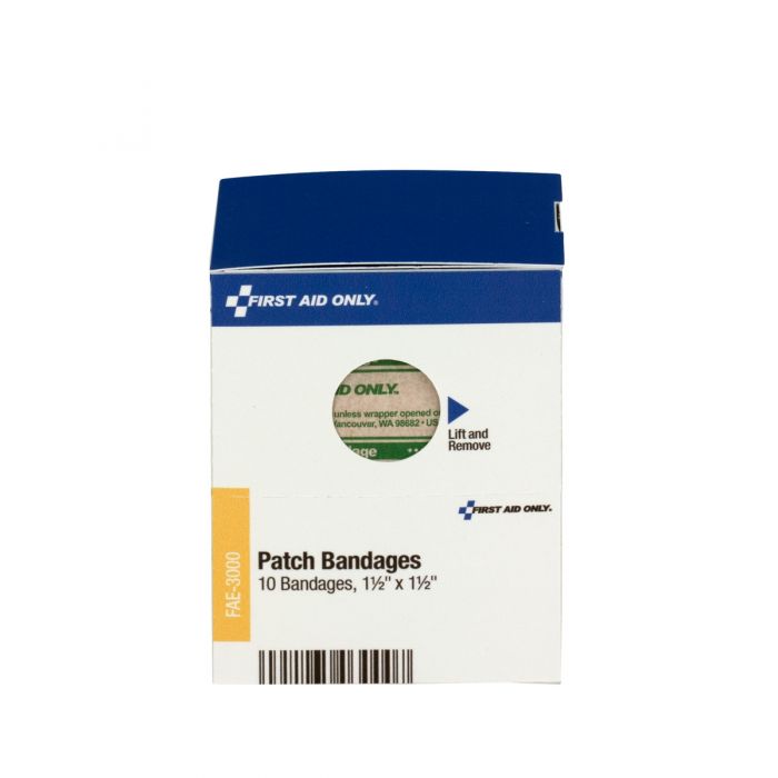 FAE-3000 SmartCompliance First Aid Kit Refill, Patch Bandages, 1 1/2" x 1 1/2" - 10/Box