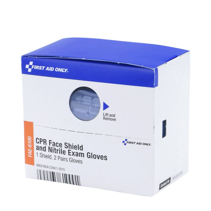 FAE-6015 SmartCompliance First Aid Kit Refill, 1 CPR Mask & 2 Gloves - 1/bx