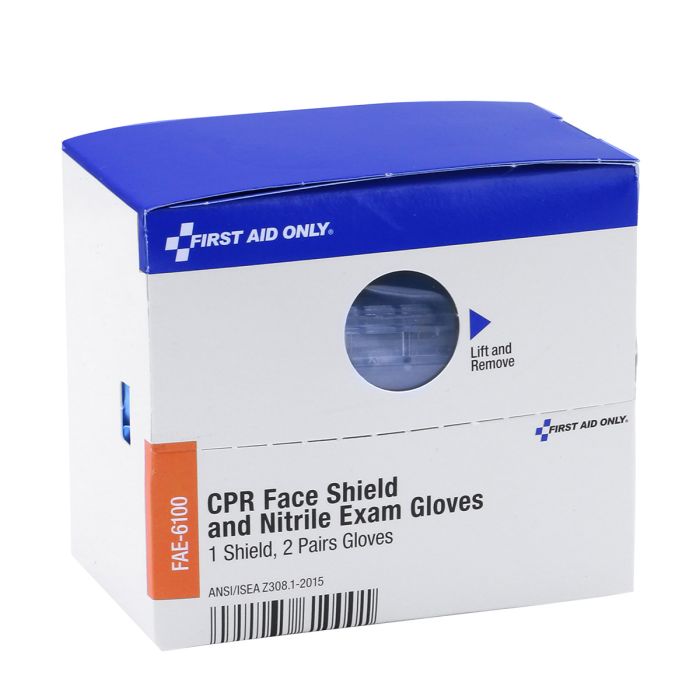 FAE-6100 SmartCompliance First Aid Kit Refill, 1 CPR Mask & 4 Gloves - 1/bx