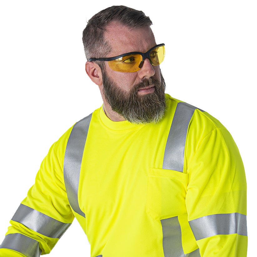 Cordova Akita™ Safety Glasses, 5-Position Ratcheting Extendable Temples, Dual Wrap-Around Scratch-Resistant Lens, Black Frame, Choose Your Lens