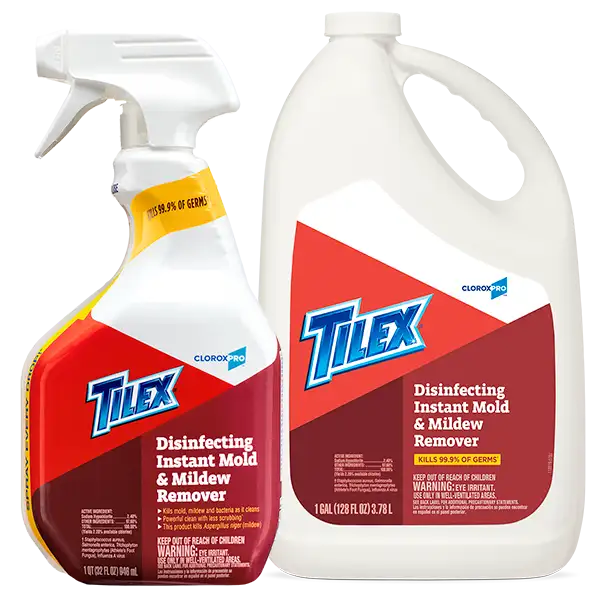 CloroxPro™ Tilex® Disinfecting Instant Mold & Mildew Remover, 32 oz. Trigger Spray Bottle - 9/cs