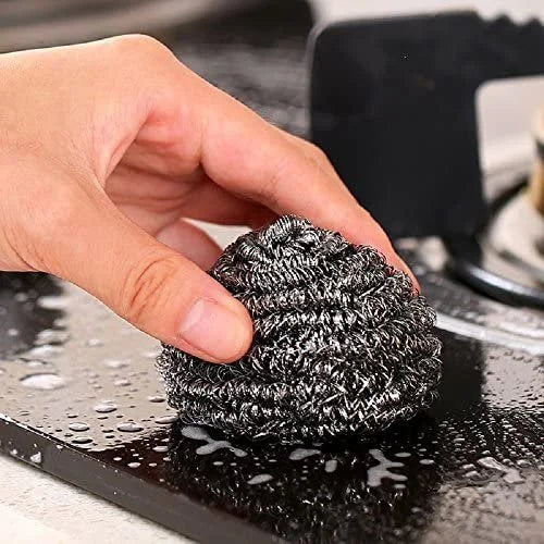 Heavy Duty Stainless Steel Scrubber, 50g, Individually Wrapped, Silver — Sold in 2-Packs (24 Scrubbers) or Cases (72 Scrubbers)