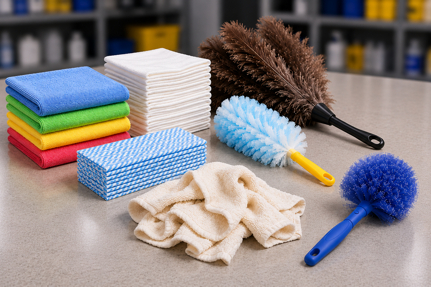 Cloths, Dusters, Rags & Wipers