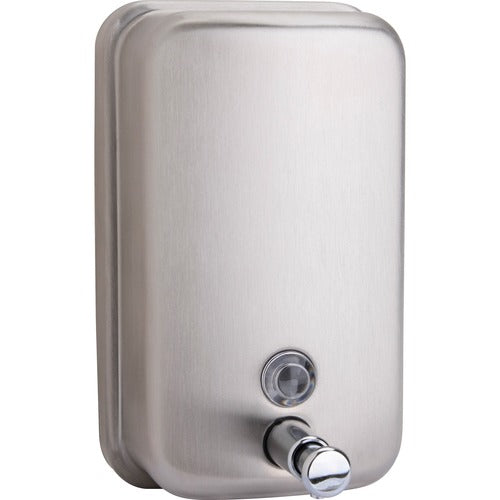 Stainless Steel Vertical Bulk Refillable LIQUID or LOTION Soap Dispenser, Manual Operation — FREE SHIPPING*