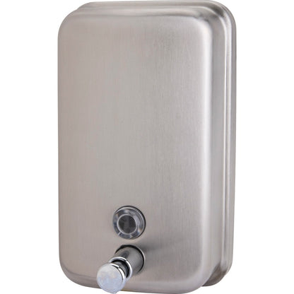 Stainless Steel Vertical Bulk Refillable LIQUID or LOTION Soap Dispenser, Manual Operation — FREE SHIPPING*