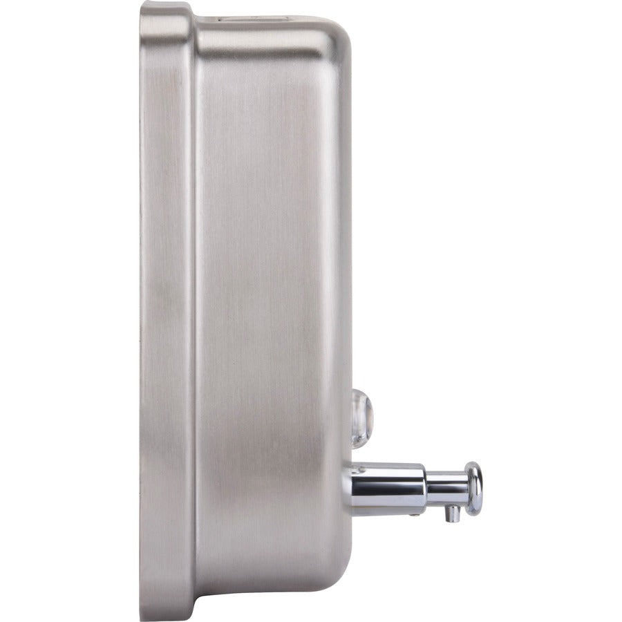 Stainless Steel Vertical Bulk Refillable LIQUID or LOTION Soap Dispenser, Manual Operation — FREE SHIPPING*