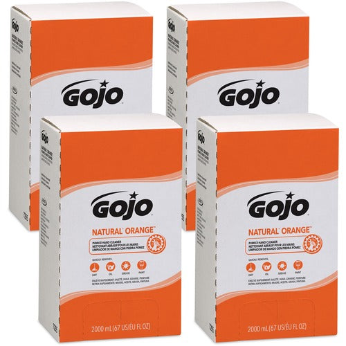 7255-04 Gojo® Natural Orange Pumice Hand Cleaner Refill, 2000 ml Refill, 4 per case — FREE SHIPPING*