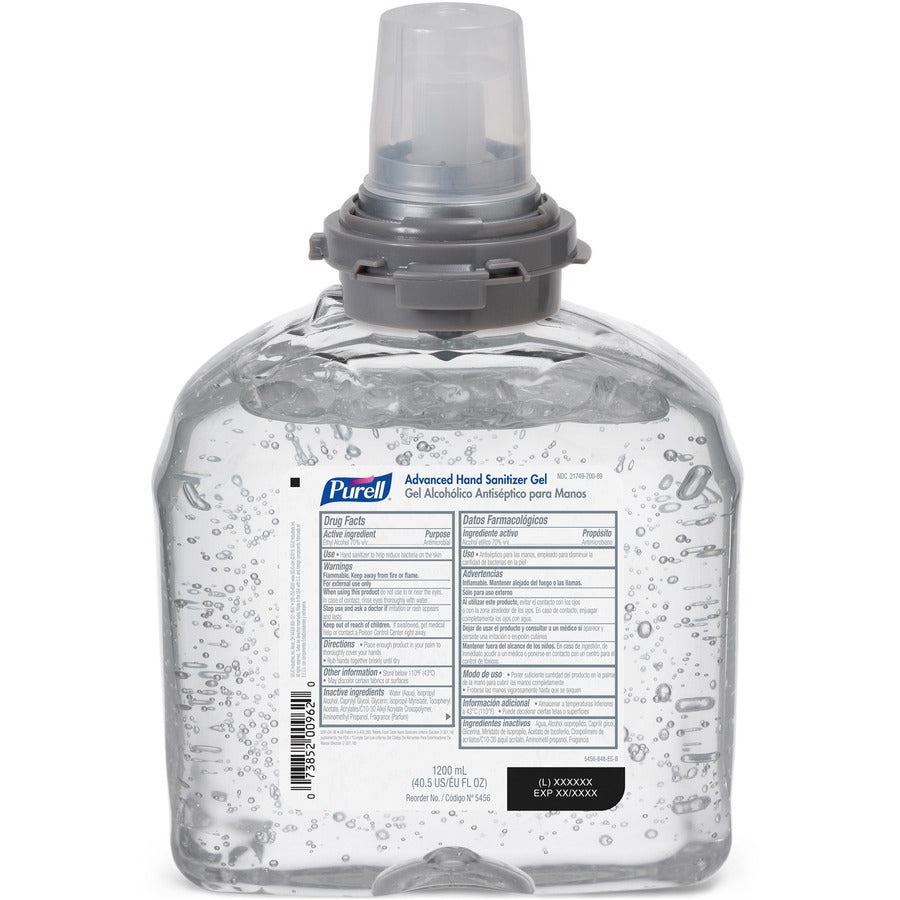 5456-04 Gojo Purell Advanced TFX Gel Instant Hand Sanitizer Refill, 1200 mL, 4 per case  — FREE SHIPPING*