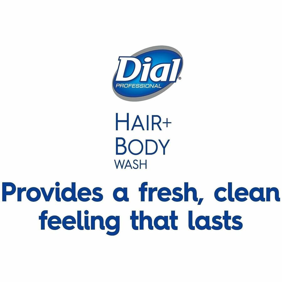 Dial® Professional Hair + Body Wash, LIQUID, Unisex Fragrance, Gallon - 4/cs