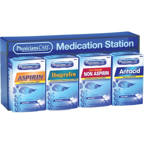 90780 PhysiciansCare Medication Station, Includes Aspirin, Ibuprofen, Non-Aspirin, and Antacid