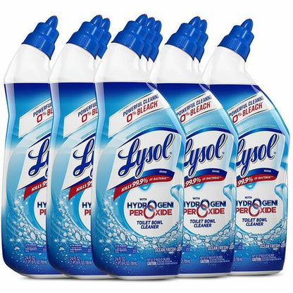 Lysol Toilet Bowl Cleaner w/Hydrogen Peroxide, Ocean Fresh Scent, 24oz Squeeze Bottle - 9 per case