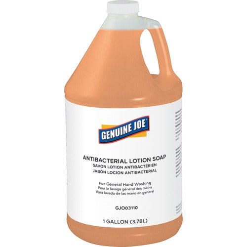 Genuine Joe Orange Antibacterial LOTION Hand Soap, Gallon, 4 per case — FREE SHIPPING*