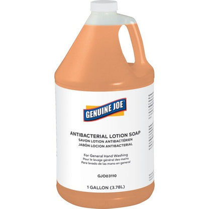 Genuine Joe Orange Antibacterial LOTION Hand Soap, Gallon, 4 per case — FREE SHIPPING*