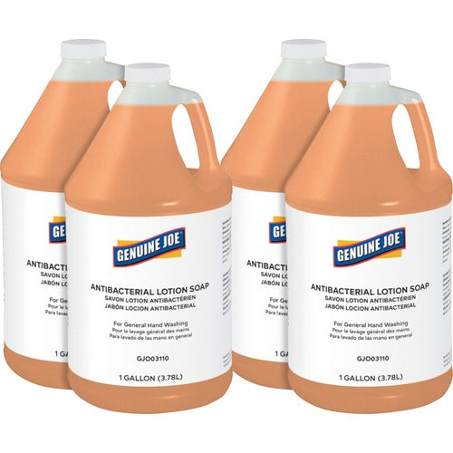 Genuine Joe Orange Antibacterial LOTION Hand Soap, Gallon, 4 per case — FREE SHIPPING*