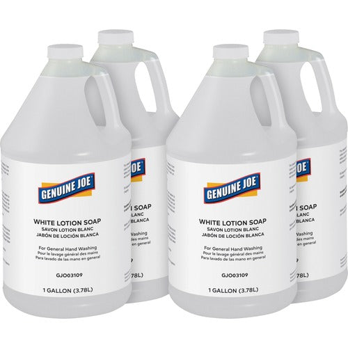 Genuine Joe White LOTION Hand Soap, Gallon Bottle - 4 per case — FREE SHIPPING*