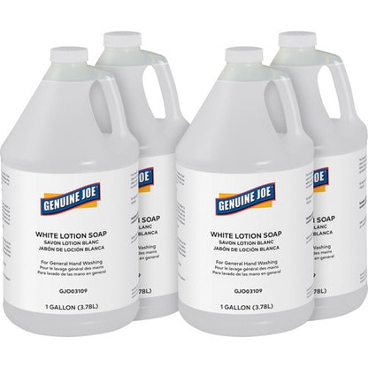 Genuine Joe White LOTION Hand Soap, Gallon Bottle - 4 per case — FREE SHIPPING*