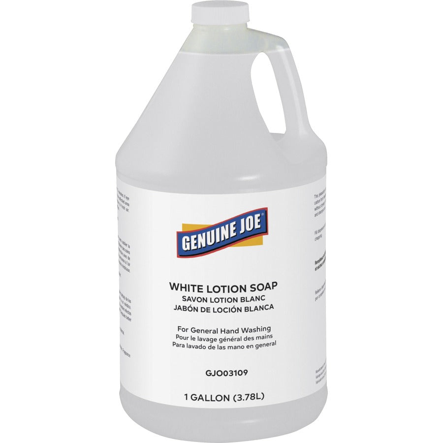 Genuine Joe White LOTION Hand Soap, Gallon Bottle - 4 per case — FREE SHIPPING*