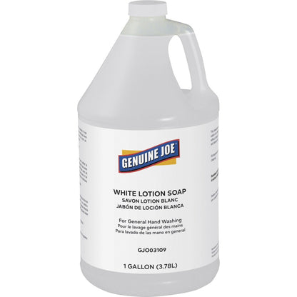 Genuine Joe White LOTION Hand Soap, Gallon Bottle - 4 per case — FREE SHIPPING*