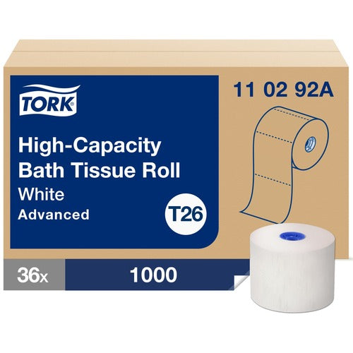 110292A SCA Essity TORK T26 High-Capacity Bath Tissue Roll, 1000 sheet roll, 36 per case — FREE SHIPPING*