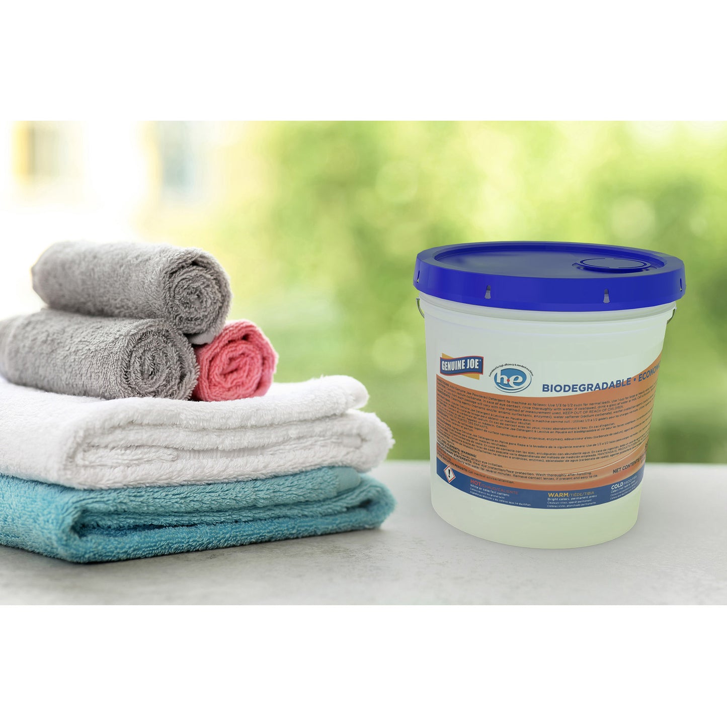Genuine Joe Powdered Laundry Detergent, HE, Linen Scent, 18 LB or 40 LB Pail — FREE SHIPPING*