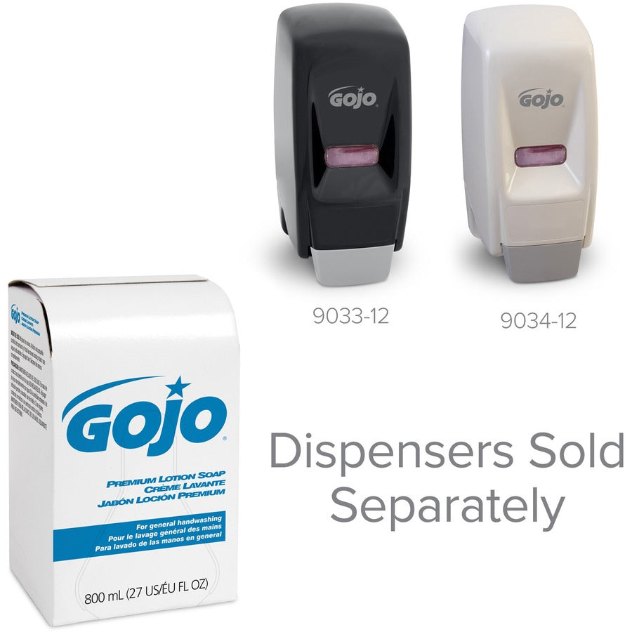 9106-12 Gojo® Premium Lotion Soap, Universal Bag-in-Box (BIB) Soap Refill, 800 ml, 12 per case — FREE SHIPPING*