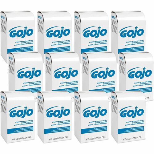 9106-12 Gojo® Premium Lotion Soap, Universal Bag-in-Box (BIB) Soap Refill, 800 ml, 12 per case — FREE SHIPPING*