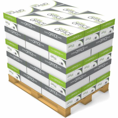 Global Office Premium Multipurpose Copy/Printer Paper, 96 Bright, 20 lb, White, 8-1/2" x 11", 500 sht/rm - 10 rm/cs - 40 cs/pl