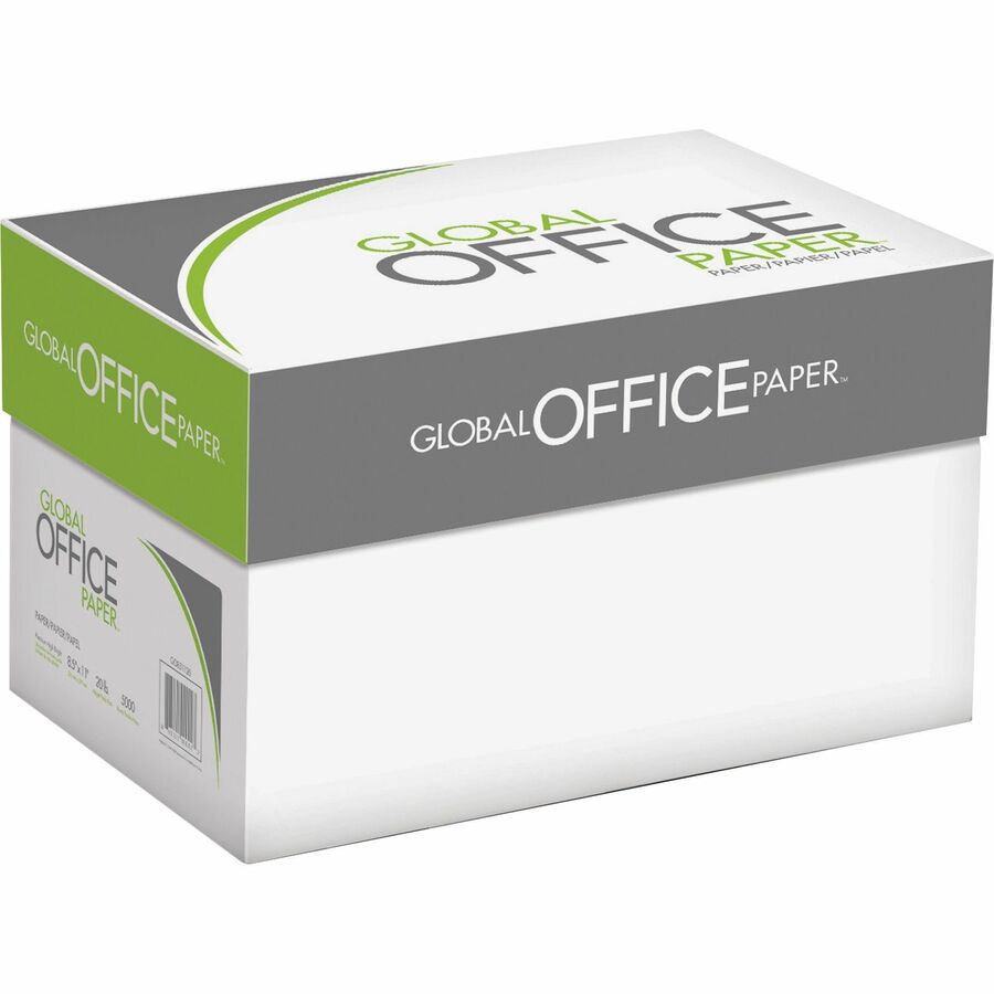 Global Office Premium Multipurpose Copy/Printer Paper, 96 Bright, 20 lb, White, 8-1/2" x 11", 500 sht/rm - 10 rm/cs