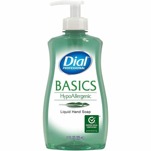 35488 Dial® Professional Basics Hypoallergenic LIQUID Hand Soap, 11 oz Pump Bottle, 12 per case — FREE SHIPPING*