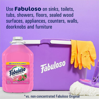 Fabuloso® 2X Concentrated Multi-Purpose Cleaner, Watermelon Scent, Gallon Bottle - 4 per case — FREE SHIPPING*