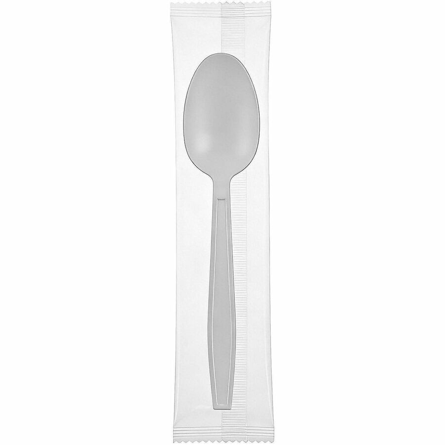 Heavy Weight Teaspoon, Plastic, White, Individually Wrapped - 1000/cs — FREE SHIPPING*